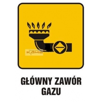 JD001 Główny zawór gazu 1 - 210 x 148 mm.