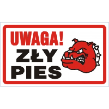 AU006 Uwaga! Zły pies