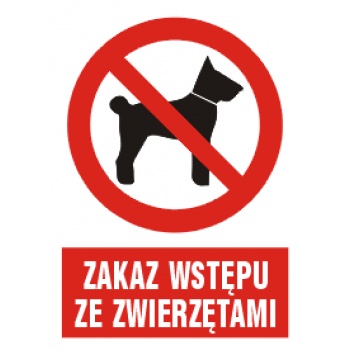 GC007 Zakaz wstępu ze zwierzętami