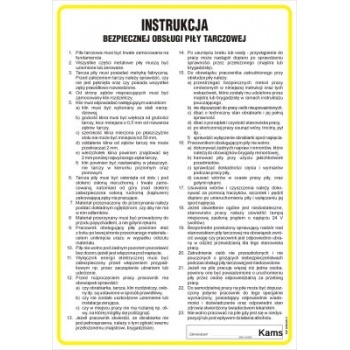 IAB02 Instrukcja bezpiecznej obsługi piły tarczowej