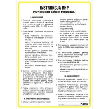 IAA20 Instrukcja BHP gaśnicy proszkowej