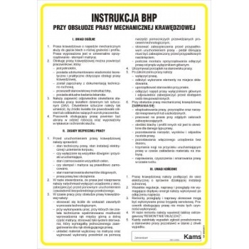IAC17 Instrukcja BHP przy obsłudze prasy mechanicznej - krawędziowej