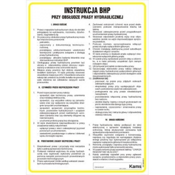 IAC17 Instrukcja BHP przy obsłudze prasy hydraulicznej - 245x350mm