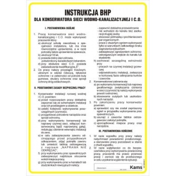 IAF22 Instrukcja BHP dla konserwatora sieci wodno-kanalizacyjnej i C.O