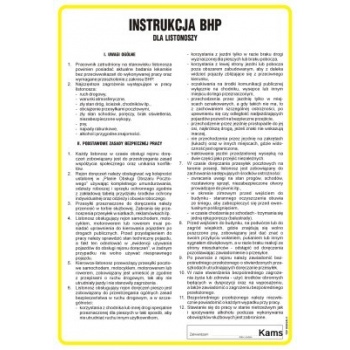 IAA36 Instrukcja BHP dla listonosza