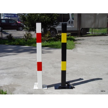 BLOKADA PARKINGOWA 'SŁUPEK NA KŁÓDKĘ' MALOWANA (01) - 72 cm.