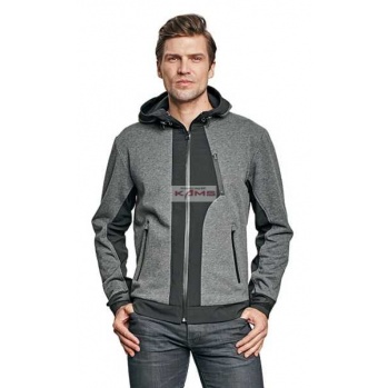 STRIB - męska lekka kurtka z dzianego softshelu z kapturem - XS-4XL.