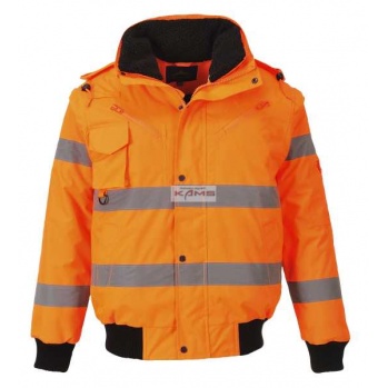 C467 Kurtka ostrzegawcza ocieplana Bomber 3w1 - 2 kolory - S-3XL.