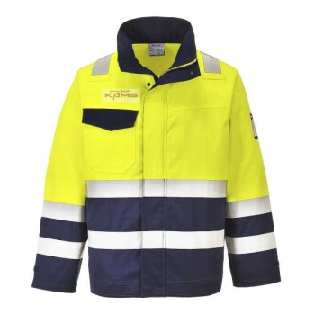 MV25 - Trudnopalna kurtka ostrzegawcza, dwukolorowa Modaflame - S-3XL.