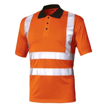 IS-08184 - Polo Basic AV z pasami odblaskowymi w pasie i na ramionach w dwóch kolorach - S-3XL