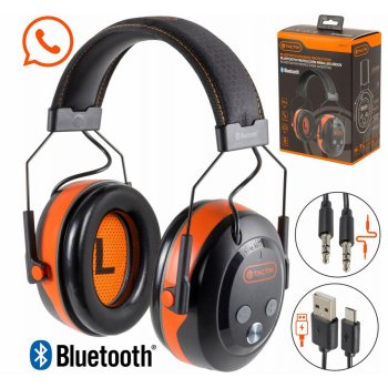 SŁUCHAWKI NAUSZNIKI OCHRONNE BLUETOOTH/PHONE - TACTIX PREMIUM 488133 - SNR 31dB