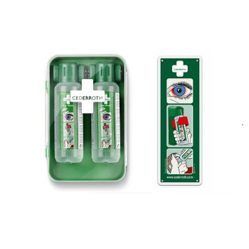 51011040 - SZAFKA Z PŁUKANKAMI DO OCZU CEDERROTH EYE WASH CABINET - SZER. 19 x DŁ. 30 x GŁ. 9 CM