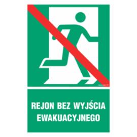 AC027 - Rejon bez wyjścia ewakuacyjnego prawostronny
