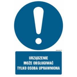 GL001 - Urządzenie może obsługiwać tylko osoba uprawniona