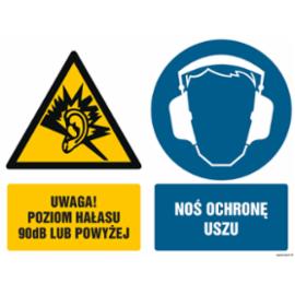 GM025 - Uwaga poziom hałasu 90 dB lub powyżej Ochrona uszu obowiązkowa