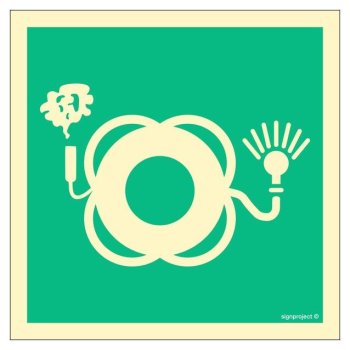 FB021 - Lifebuoy with light and smoke w/o text