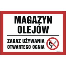 NC065 - Magazyn olejów. Zakaz używania otwartego ognia