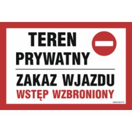 ND042 - Teren prywatny zakaz wjazdu wstęp wzbroniony