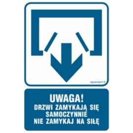 RB011 - Uwaga! Drzwi zamykają się samoczynnie. Nie zamykaj na siłę (drzwi dwuskrzydłowe)