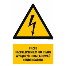 HA018 - Przed przystąpieniem do pracy wyłączyć i rozładować kondensatory