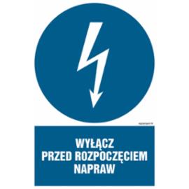 HE018 - Wyłącz przed rozpoczęciem napraw