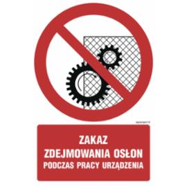 GC044 - Zakaz zdejmowania osłon podczas pracy urządzenia
