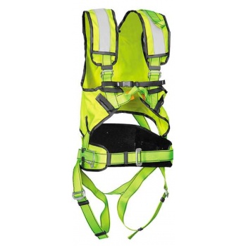 PROTEKT P 50HV+ - szelki bezpieczeństwa w jaskrawym kolorze z tylnym i przednim punktem zaczepowym 2 kolory - M-XL-1140g, 2XL-1600g.