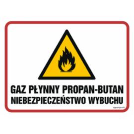 NB025 - Gaz płynny propan-butan. Niebezpieczeństwo wybuchu /pożaru/