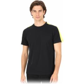 Męski T-shirt lekka koszulka ochrona ciała krótki rękaw poliester bawełna pasy odblaskowe polecana dla kierowców logistyki sportowców TEVIS-SS - S-3XL