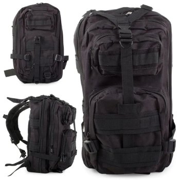 PLECAK WOJSKOWY TAKTYCZNY 30L Czarny 14359_CZ - 43x24x25 cm