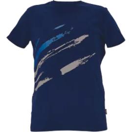 T-shirt atrakcyjny nadruk granatowy-royal MAAS