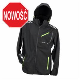Kurtka softshellowa męska kaptur wodoodporna poliester spandex kieszenie zamkami URGENT URG-938