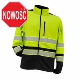 Bluza polarowa męska z odblaskami zamek kieszenie 100% poliester ściągacze URGENT 995 