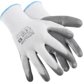 Rękawice robocze powlekane nitrylem S-NITRI ECO STALCO, poliamidowe, ochrona kat. 2, EN ISO 21420, EN388