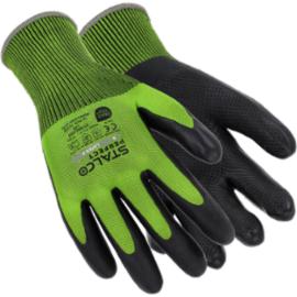 Rękawice ochronne STALCO PERFECT LATEX X, lateksowe powlekane, ergonomiczne, ECO-Latex, poliestrowe