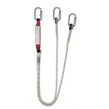 ABM/2 LB 102 - amortyzator bezpieczeństwa z podwójną linką +zatrzaśniki 3xAZ011 - 2m.