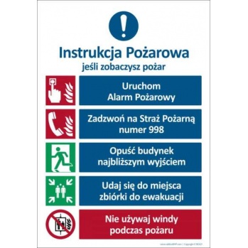 T003 - Instrukcja pożarowa - 1000x700 mm.