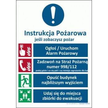 T025 - Instrukcja PPOŻ piktogram - 1000x700 mm.