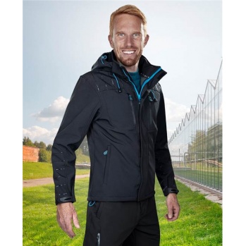 SOFTSHELL 4TECH H9315 Ardon - modna ocieplana funkcjonalna kurtka z wysokiej jakości materiału, czarna - S-3XL.