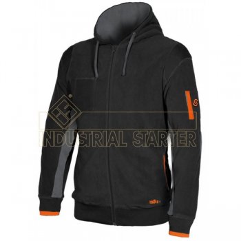 Ortigara 04807 - Lekka i ciepła bluza z mikroflisu, cztery kieszenie, kaptur 2 kolory - S-3XL.