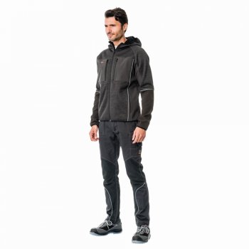 SILKY EXTREME 8880B - kurtka softshellowa ISSA LINE, wodoodporna, kaptur, odblaskowe wstawki - S-3XL.