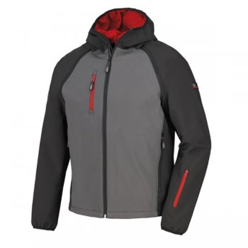 SLY 04518N - wodoodporna, wiatroszczelna i oddychająca kurtka softshell z kapturem - S-3XL.