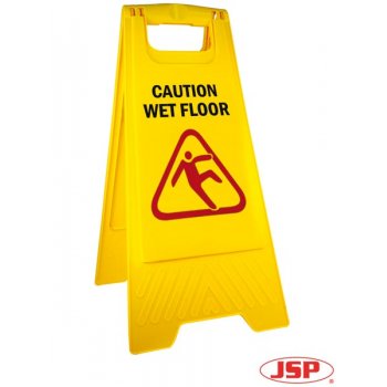 SIGN-SLFL potykacz - stojak - śliska mokra podłoga WERSJA ANGIELSKA - 23.5 cm x 61.5 cm.