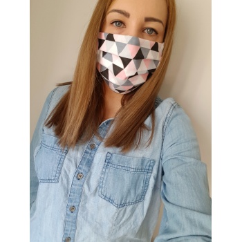 MASM-BAW2 - Maseczka ochronna 2-warstwowa 100% bawełna, kieszonka na filtr