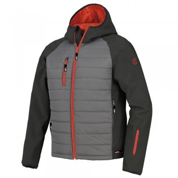 BONNY 04094B - kurtka techniczna z nieodpinanym kapturem, softshell, 6 kieszeni - 2 kolory - S-3XL.