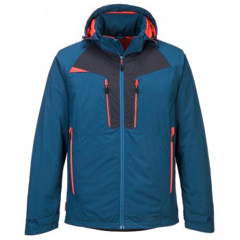DX460 - Kurtka zimowa z odpinanym kapturem DX4, 5 kieszeni, 100% Poliester, Stretch - 2 kolory - S-3XL.