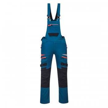 DX441 - Ogrodniczki robocze DX4 slim fit, tkanina stretch, 14 praktycznych kieszeni na narzędzia, potrójne szwy - nakolanniki gratis - 3 kolory - S-3XL.