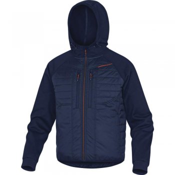MOOVE - bluza z dwóch materiałów, odblaski, kryty zamek błyskawiczny, kaptur stały, 5 kieszeni - 3 kolory - S-3XL.