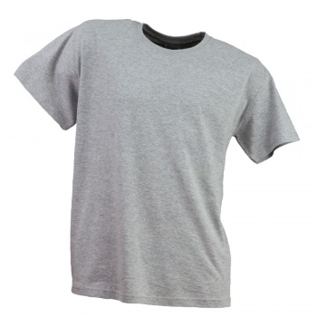 T-SHIRT MĘSKI - biały, 100% bawełna, 180G/M2, brak szwów bocznych, podwójne przeszycie na rękawach - S-2XL.