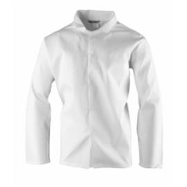 AW96 - BRIXTON WHITE BLUZA ROZPINANA MĘSKA HACCP, POLIESTER/BAWEŁNA (65% /35%), 190G/M2 - S-3XL